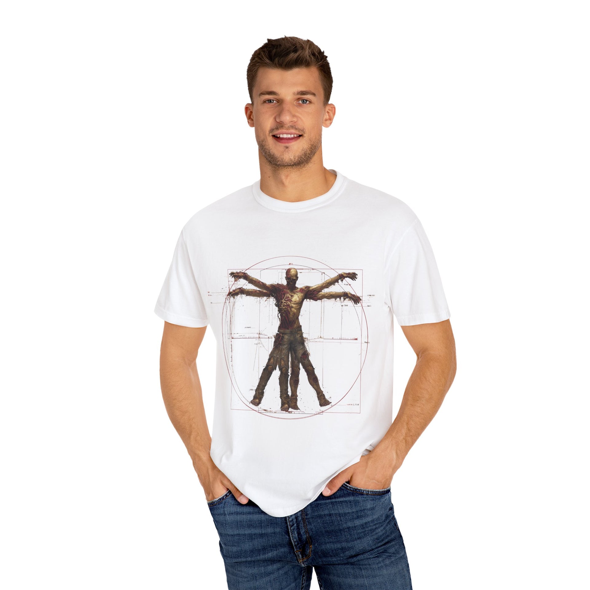 The Vitruvian Zombie T-Shirt... Oh Yes the Geometry of the undead...